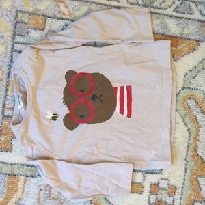 Baby Boden Long Sleeved Shirt with Bear Decal 12-18mths